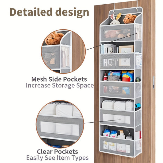 5-Tier Hanging Door Storage Organizer – Large Capacity Pockets for Home, Bathroom & Closet