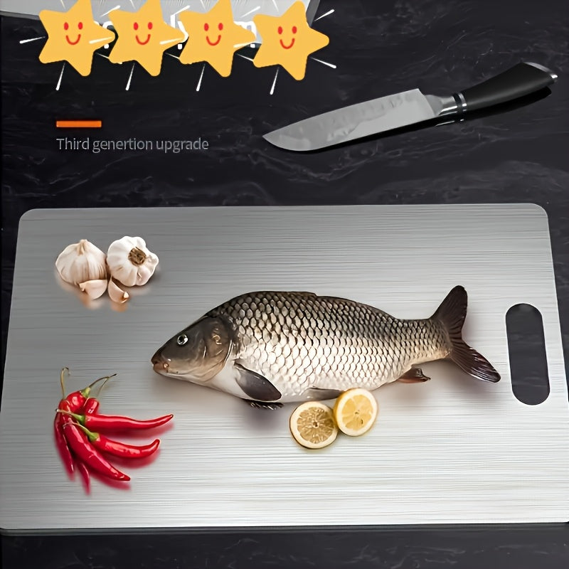 3‑Piece Premium Stainless Steel Cutting Board Set