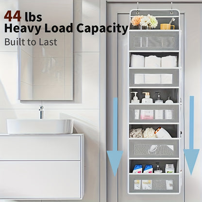 5-Tier Hanging Door Storage Organizer – Large Capacity Pockets for Home, Bathroom & Closet