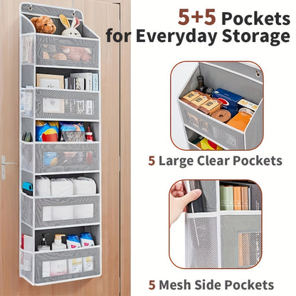 5-Tier Hanging Door Storage Organizer – Large Capacity Pockets for Home, Bathroom & Closet