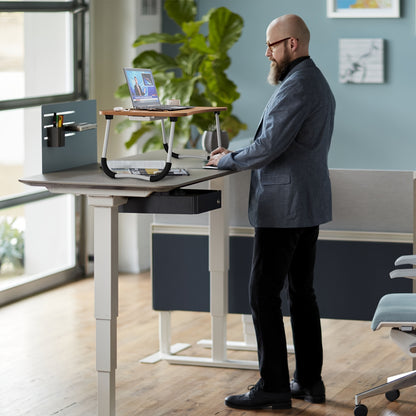 Portable Foldable Laptop Bed Desk Table Tray – With Cup Holder & Storage Drawer | Portable Work, Study & Snack Tray