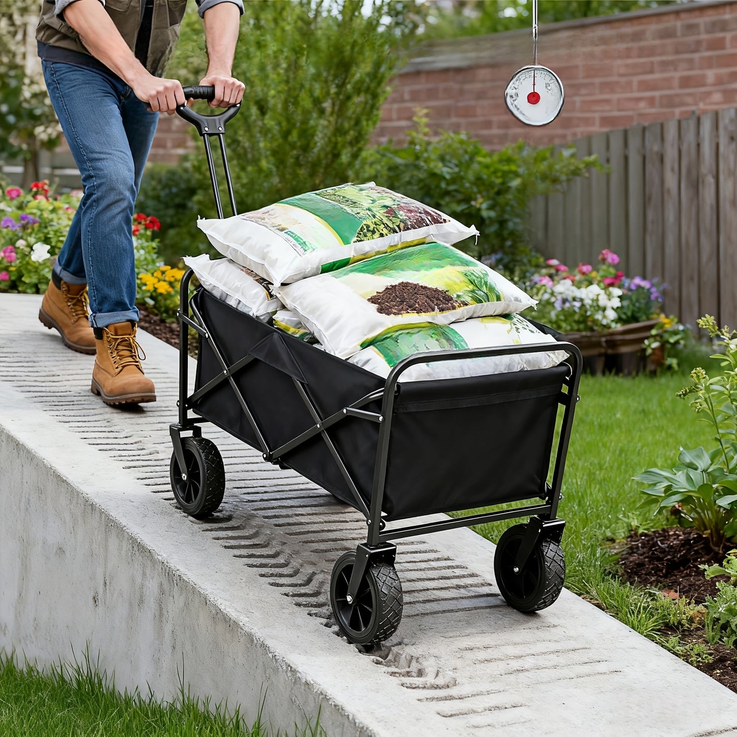 All-Terrain Heavy Duty Folding Cart – 220/450/680 lbs Capacity | Outdoor, Garden, Shopping & Camping Utility Wagon