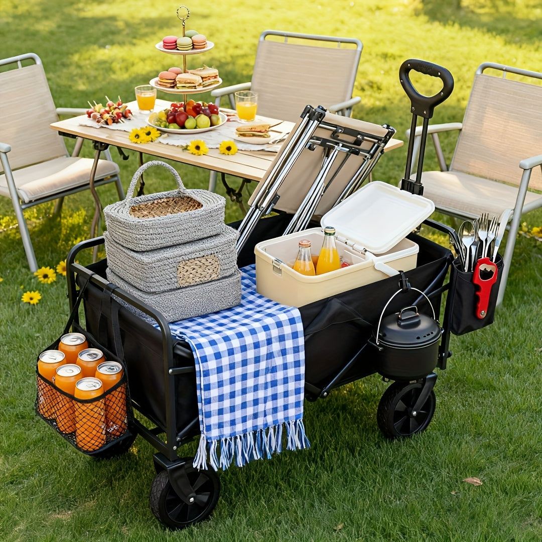 All-Terrain Heavy Duty Folding Cart – 220/450/680 lbs Capacity | Outdoor, Garden, Shopping & Camping Utility Wagon